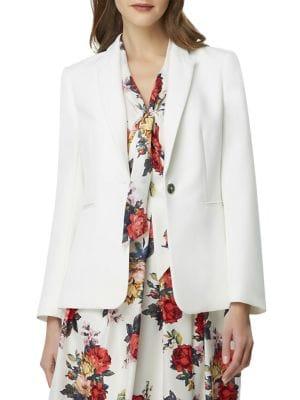 Tahari Arthur S. Levine Long Sleeve Button-front Blazer