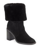 424 Fifth Maicey Shearling Cuff Suede Boots