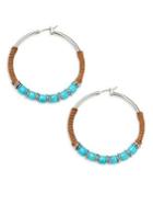 Design Lab Lord & Taylor Wrap-bead Hoop Earrings