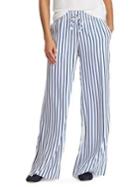 Lauren Ralph Lauren Petite Petite Striped Wide-leg Twill Pants