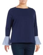 Lord & Taylor Plus Bell-sleeve Top