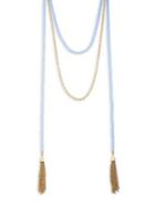 Design Lab Lord & Taylor Beaded Tiered Tassel Necklace