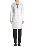 Elie Tahari Orla Windowpane Check Coat