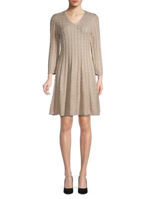 Eliza J Cable-knit Shift Dress