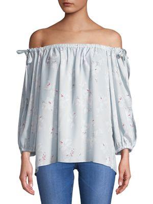 French Connection Off-the-shoulder Printed Top