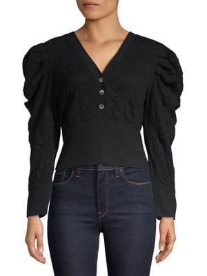 Free People Puff Shoulder Top