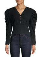 Free People Puff Shoulder Top
