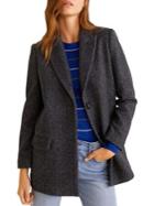 Mango Textured Two-button Blazer