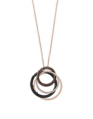 Effy Confetti 1.65 Tcw Diamonds Round Pendant Necklace