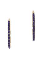 Sole Society 12k Goldtone And Lapis Lazuli Hoop Earrings
