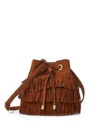 Lauren Ralph Lauren Suede Mini Drawstring Crossbody Bag