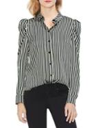 Vince Camuto Gilded Rose Striped Button-down Shirt