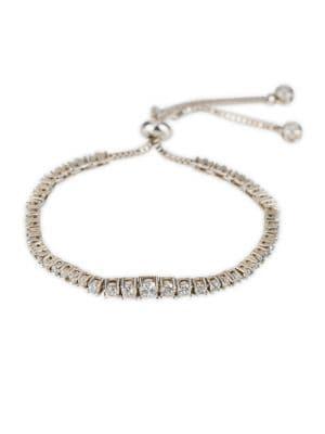 Cz By Kenneth Jay Lane Crystal Round Bolo Bracelet