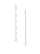 Louison Rhodium-plated And Swarovski Crystal Linear Earrings