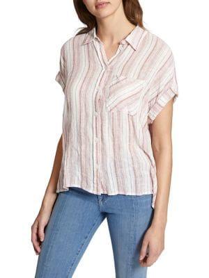 Sanctuary Striped Short Sleeve Top