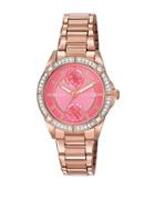 Citizen Ladies Drive Swarovski Crystal Pink Goldtone Stainless Steel Bracelet Watch