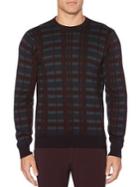Perry Ellis Multicolor Plaid Crewneck Sweater