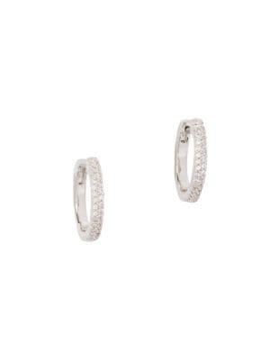 Kate Spade New York Save The Date Pave Huggie Earrings