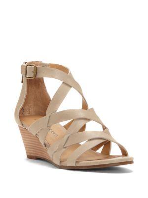 Lucky Brand Jewelia Leather Demi-wedge Sandals