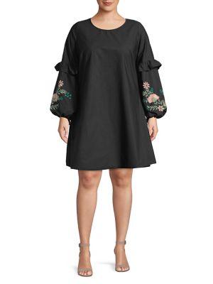 Junarose Plus Cheryl Long-sleeve Dress