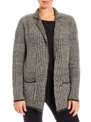 Joseph A Glen Plaid Sweater Jacket