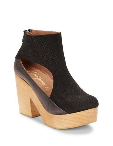 Free People Horizon Leather Platform Ankle Boots