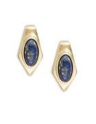House Of Harlow Blue Lapis Stone Pierced Earrings