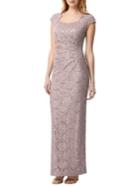 Tahari Arthur S. Levine Sequin Lace Column Gown