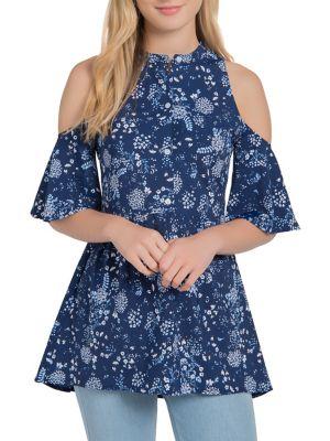 Lysse Plus Selma Cold-shoulder Peplum Top