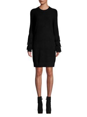 Michael Michael Kors Shaker Fringe Sweater Dress