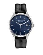Kenneth Cole Mens Round Leather Watch