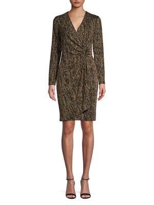 Calvin Klein Textured Wrap Sheath Dress