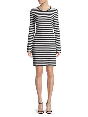 Michael Michael Kors Flare-sleeve Stripe Sheath Dress