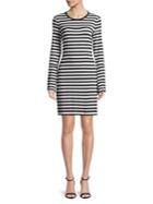 Michael Michael Kors Flare-sleeve Stripe Sheath Dress