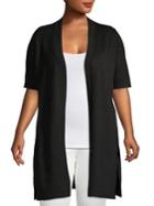 Grace Elements Plus Plus Short-sleeve Open-front Cardigan