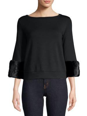 Bailey 44 Faux Fur-trimmed Sweatshirt