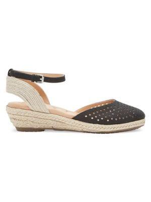 Me Too Nola Norina Leather Wedge Espadrilles
