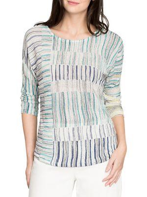 Nic+zoe Plus Plus Sea Wall Stripe Top