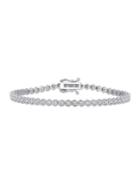 Sonatina 14k White Gold & Diamond Beaded Tennis Bracelet