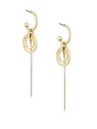 Laundry By Shelli Segal Double Hoop Linear Earrings