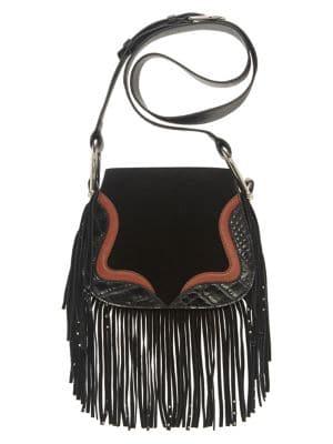 Vince Camuto Tal Fringed Leather Crossbody Bag