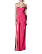 Marchesa Notte Cinched Beaded Dress