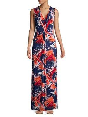 Tommy Bahama Fireworks Fronds Sleeveless Maxi Dress