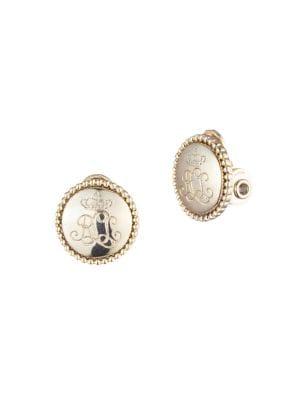 Lauren Ralph Lauren Logo Button Clip-on Earrings