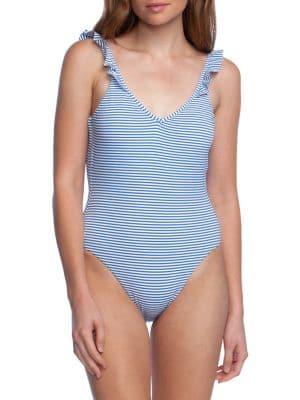 Polo Ralph Lauren Ruffled Back 1-piece Swimsuit