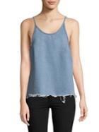 Vero Moda Cut-out Fringe Denim Top