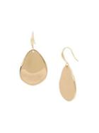 Robert Lee Morris Soho Gray Mood Goldtone Sculptural Disc Drop Earrings