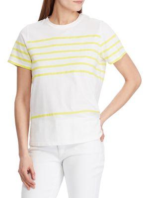 Lauren Ralph Lauren Striped Cotton Blend Top