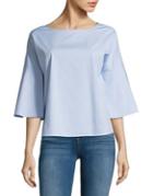 Lord & Taylor Flared Three-quarter Sleeved Top