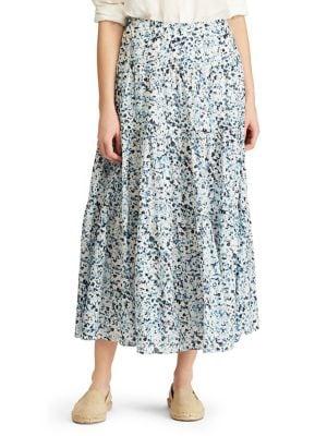 Lauren Ralph Lauren Tiered Cotton Peasant Skirt